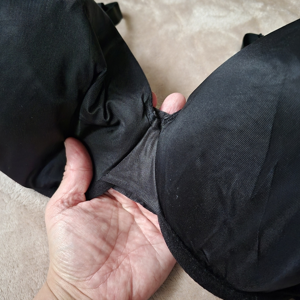 Cacique Intimates Black Women's Bra Size 38F Underwired Padded - Picture 4 of 13